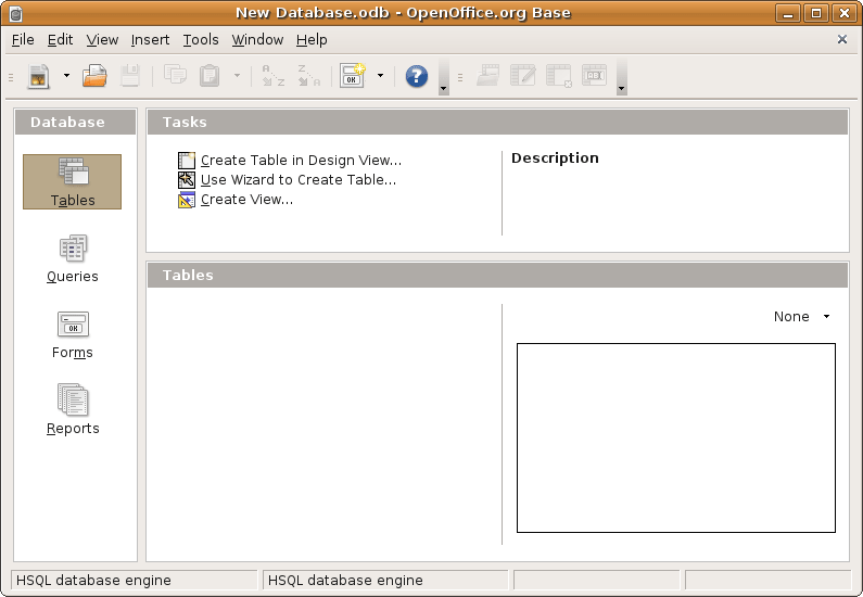 OpenOffice Base Screenshot