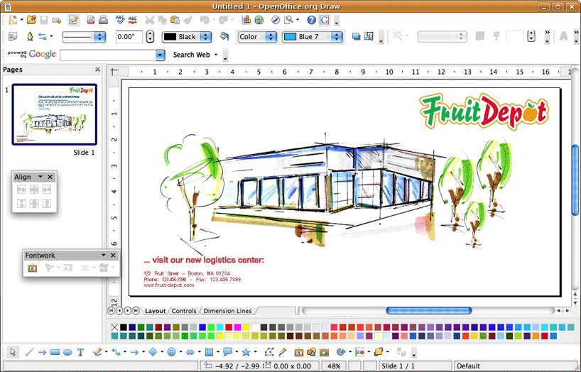 OpenOffice Draw Screenshot