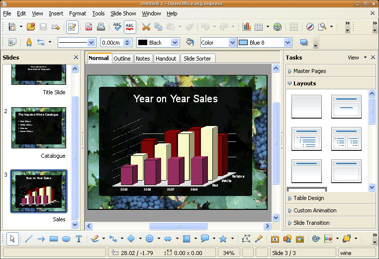OpenOffice Impress Screenshot OpenOffice Impress Screenshot