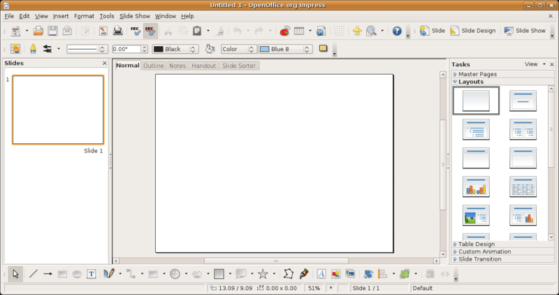 OpenOffice Impress Screenshot