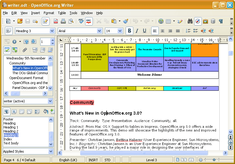 OpenOffice Writer Screenshot OpenOffice Writer Screenshot